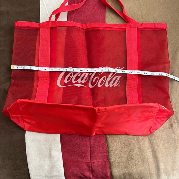 Coca Cola Red Mesh Tote Bag - Picture 5 of 9